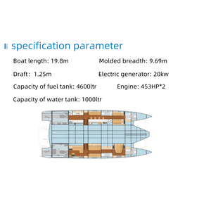 Console centrale de bateau de luxe 19.8m en aluminium, bateau de pêche à grande vitesse, à vendre - Product Image 3