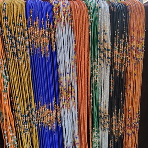 Nuova Catena per Vita in Stile Europeo e Americano con Perline di Vetro Colorate, Lunghezza 120cm, Design Versatile per Donne - Product Image 1