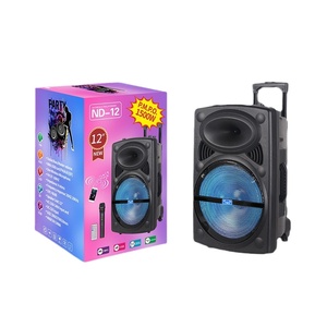 Loa Karaoke Với Mic Và Bt Thiết Bị Âm Thanh/Bộ Khuếch Đại/Loa Ngoài Trời 12 Inch Xách Tay Đảng Dj Không Dây Xe Đẩy Loa - Product Image 4