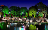 Projecteur LED COB d'extérieur étanche IP65 en aluminium pour parc paysager, pelouse et jardin, alimentation AC/DC