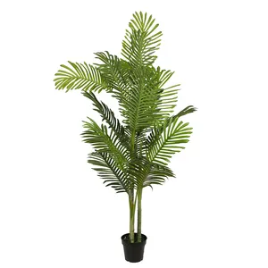 Wholesale plastic green palm boxwood artificial bonsai tree topiary trees for indoor outdoor decoration