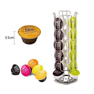 Metal Wire Iron Chrome Home Office Capsule <strong>Holder</strong> Holds 24 Coffee <strong>Pod</strong> <strong>Holder</strong> for <strong>Dolce</strong> <strong>Gusto</strong> - Product Image 1