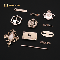HONMEO Étiquette Métallique en Alliage de Zinc Personnalisée pour Vêtements, Logo de Marque, Vente en Gros