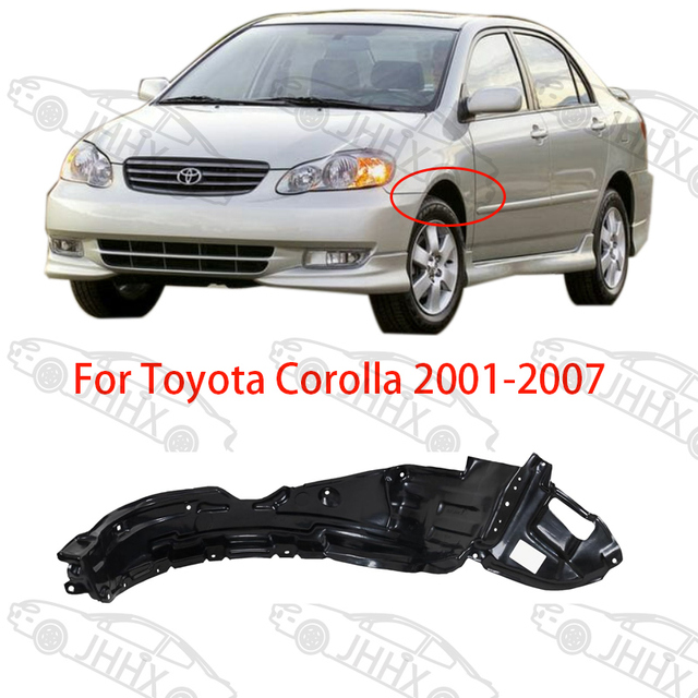 Front Car Inner Fender Liner for TOYOTA COROLLA 2001 2002 2003 2004 2005 2006 2007 Car Front Wheel Plastic Fender Liners