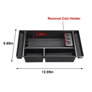 1 unidad de caja de almacenamiento para reposabrazos de coche, bandeja organizadora para consola central, compatible con Chevy Silverado 1500/GMC Sierra 1500 2019 - Product Image 2