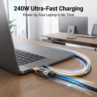 Nouveau câble de charge rapide Type-C 240W avec affichage pour téléphones Android et mobiles