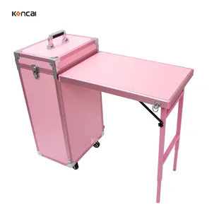 KONCAI-Mesa de manicura de nuevo diseño, mueble de salón, mesa de técnico de uñas, carrito de maquillaje