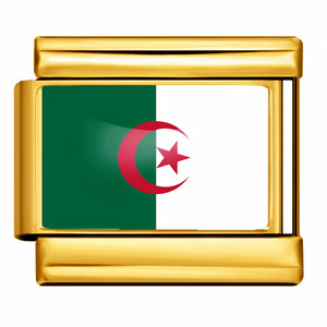 ゴールドトーンの世界の国旗写真入りイタリアンモジュラーチャームブレスレットDIYステンレススチール製伸縮性リンクチェーンリストバンドジュエリー卸売業者 - Product Image 3