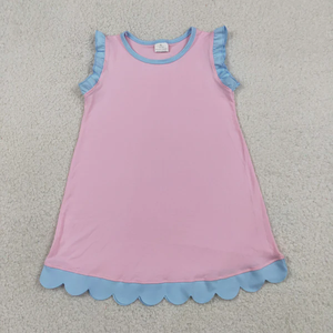 เด็กผู้หญิง เด็กเล็ก เดรสแขนกุด ความยาวระดับเข่า เสื้อผ้าฝ้าย - Product Image 5