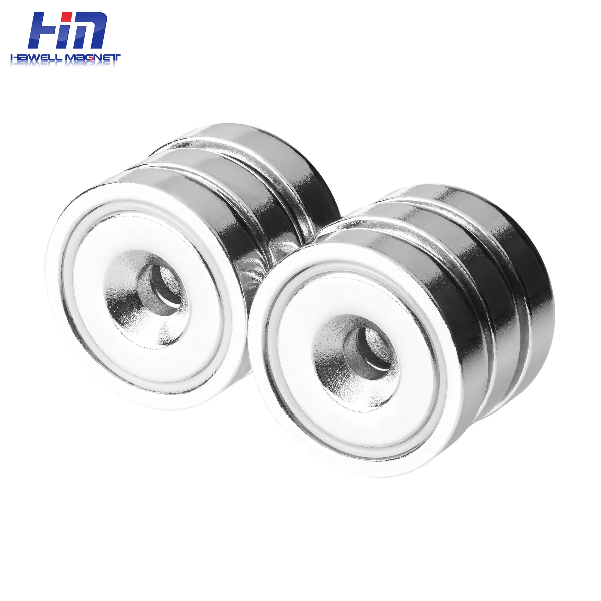 Rundbasierter Neodymium-Bahl-Magnet 100 LBS starker Seltenerd-Magnet mit Hochbelastungs-Gegenunterwasserloch und rostfreien Schrauben