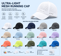 Gorra Deportiva de Malla Ultraligera Personalizada, Transpirable, de Secado Rápido, con Protección UV, Reflectante y Ajustable, Proveedor OEM ODM