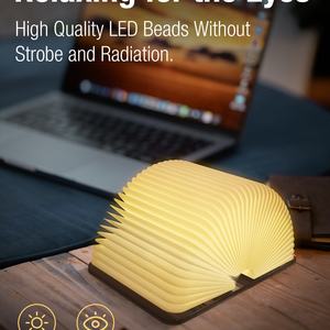 Lámpara de Libro Recargable de Madera Creativa con Cubierta de Tela Lumio, Personalizable con Logotipo, Lámpara de Mesa, Luz Nocturna, Popular y Superventas - Product Image 2