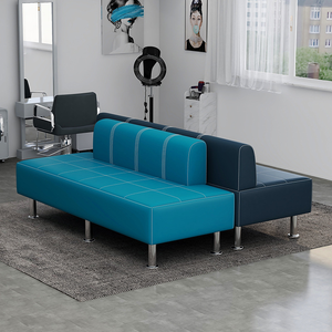 Sillón de Espera para Barbería en Oferta, Sillón de Espera de Cuero Sintético para Sala de Estar, Dormitorio, Centro Comercial, Comedor y Gimnasio - Product Image 3