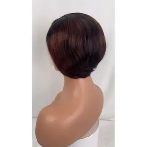 indian virgin hair Short Wigs 10A Nature Color Straight Cheap Fashionable 4 Inch human Hair Wigs Wholesale In Stock for woman