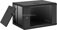 Baie de serveur 9U 19'' en acier, armoire réseau de centre de données sur pied 600mm, noire, protection IP20, certifiée CE ROHS, en stock