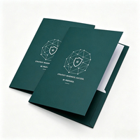 Dossiers de présentation écologiques personnalisés imprimés en A4 et A5 avec gaufrage, pochettes et logo pour entreprises et bureaux