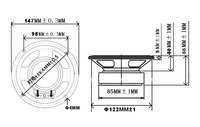 (6-007) Haut-parleur médium-grave de 6 pouces à cône en fibre de verre 30W 4 Ohms pour voiture et audio domestique