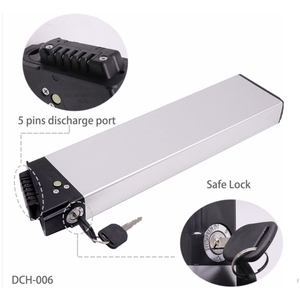 Batería de Iones de Litio para Bicicleta Eléctrica, Tipo Silver Fish, para Portaequipajes Trasero, 36V 48V 10Ah 14Ah 17.5Ah, con BMS, Venta al Por Mayor de Fábrica - Product Image 4