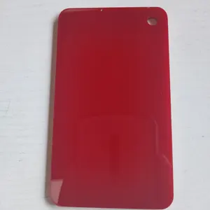 Customized Free Cutting Mica Heat-Resistant Plastic Solid Color Red Acrylic Sheet Panel Broad