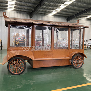 Chariot alimentaire décoratif rétro antique, adapté aux parcs et aux attractions touristiques, kiosque mobile - Product Image 5