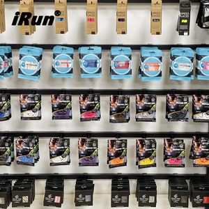 <span class=keywords><strong>IRun</strong></span>-Cordones redondos elásticos con logotipo impreso, sin atar, hebilla de Metal, cápsula, cierre rápido, para zapatos - Product Image 5