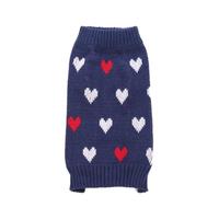 Chats et chiens moyens hiver chaud doux vacances pour animaux de compagnie tricoté coeur pull chiot chien pull pour la saison d'hiver