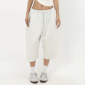 Pantaloncini <span class=keywords><strong>Sportivi</strong></span> Casual da <span class=keywords><strong>Donna</strong></span> Estivi, Pantaloncini Larghi 3/4 in Cotone 100%, Moda Streetwear - Product Image 3