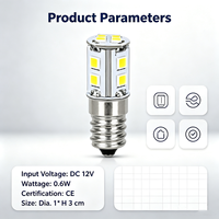 Bombilla LED E10 DC5V de Alto CRI, Mini Lámpara LED, Luz Pequeña Tipo Maíz para Instrumentos, Refrigeradores, Reemplazo de Luz para Máquinas de Coser