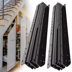 Kim Loại cài đặt khung tủ quần áo gắn slideway đường sắt loạt tải ẩn dưới undermount nhiệm vụ nặng nề Ngăn kéo trượt cho cầu thang tủ - Product Image 1