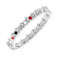 Bracelet en or à maillons ajustables unisexe, motif poisson, thérapie magnétique, énergie santé, simplicité, bijoux de mode
