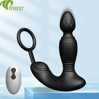 TT FOREST Prostata-Massagegerät Analvibrator mit Stoßfunktion, 7 Vibrationsmodi, Fernbedienung, Wasserdichter Analplug für Paare