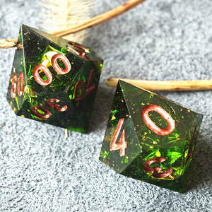 Juego de dados MINI PLANET DND, dados de resina poliédrica de colores hechos a mano con bordes afilados para juegos TRPG, juego de dados DND personalizados y D6 D20 - Product Image 6