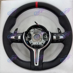 Volante Deportivo Negro M Performance en Alcántara Compatible con <span class=keywords><strong>BMW</strong></span> 320 <span class=keywords><strong>525</strong></span> F10 F20 F30 F15 F25 F07 F01, Piezas de Dirección para Automóvil - Product Image 4