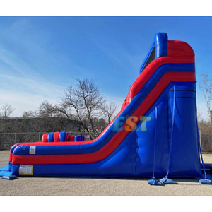 Parcours d'obstacles de mur d'escalade de glissière gonflable de glissière sèche gonflable de PVC commercial avec la double glissière pour des enfants et des adultes - Product Image 3