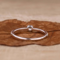 Bague de fiançailles solitaire à quatre griffes avec bande pavée de diamants de laboratoire de 2 carats, or massif 14K/18K, certifiée IGI, CVD/HPHT, personnalisée