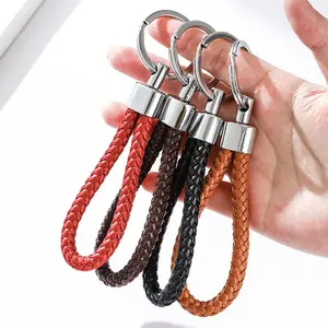 RENHUI Hanging Braided Wire Rope Keyring Key Ring Custom Metal Keychains Key Chains For Key Chains