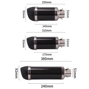Silencieux d'échappement universel pour moto 51 mm, échappement moto pour Kawasaki Er6n Sv650 <span class=keywords><strong>Z800</strong></span> R1 Cb650f Cb1000r Cbr250r - Product Image 2