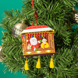 Ornements personnalisés pour la famille Différents types de <span class=keywords><strong>d</strong></span>écoration de Noël Bonhomme de neige Père Noël Elk Gingerbread Man Home Decorations - Product Image 4