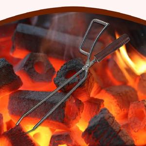 BARBECUE <span class=keywords><strong>Pince</strong></span> À charbon Cheminée Pinces <span class=keywords><strong>Bois</strong></span> Pinces Avec Manche en <span class=keywords><strong>bois</strong></span> - Product Image 5