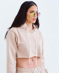 <b>Women's</b> Sports Jogging Hooded Sweatshirt and <b>Trousers</b> Two-Piece Maternity Tracksuit Set - Product Image 3