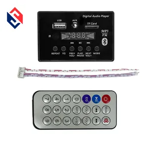 Bluetooth placa mp3 decodificador, mp3 placa de 12v 5v suporte de controle remoto usb tf fm aux conectar eq player de áudio digital