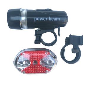 Juego de faros delanteros y traseros para bicicleta Power Beam, 5 luces LED impermeables, 4 modos, accesorio de luz para bicicleta de plástico - Product Image 2