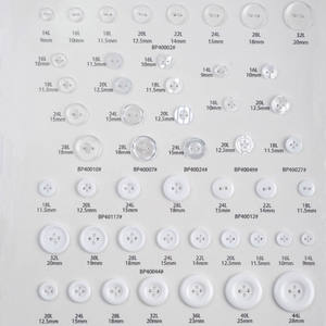 2-gats transparante overhemdknopen, milieuvriendelijk, rond, klassiek, platte achterkant, hars, naaien, zwart wit, groothandel knopen op voorraad - Product Image 5