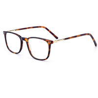 Montures carrées en acétate Lunettes minces vintage modernes Cadre optique en acier inoxydable de haute qualité Cadre optique en acétate Machine CNC