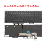 Keyboard Laptop UK US untuk ThinkPad L15 Gen1 Gen2 P15V T15P Gen3 Gen4 Keypad Internal L15 T15 Gen1/2/3/4 Keyboard Laptop