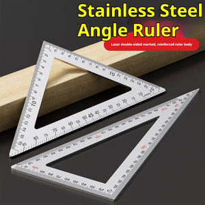Righello Triangolare per Carpenteria in Acciaio Inox e Lega di Alluminio, <span class=keywords><strong>45</strong></span>° e 90° - Product Image 6