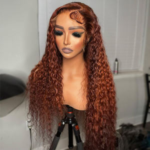 <span class=keywords><strong>Parrucca</strong></span> frontale in pizzo trasparente <span class=keywords><strong>parrucca</strong></span> di capelli umani ricci color <span class=keywords><strong>castano</strong></span> di zenzero parrucche di pizzo al cioccolato per donne nere - Product Image 6