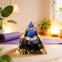 Großhandelspreis Spirituelle Natürliche 5cm Orgon-Quarz-Kristall-Harz-Pyramide Heilkristall zur Reinigung des Magnetfelds