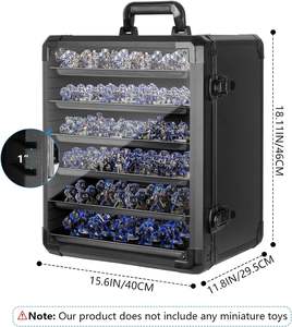 Étui de transport miniature, étui de rangement miniature avec 6 plateaux, vitrine de présentation et de transport pour figurines d'<span class=keywords><strong>action</strong></span> - Product Image 2
