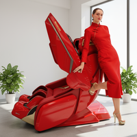 Fauteuil de massage haut de gamme pliable à gravité zéro avec bras robotisé, massage des jambes thaïlandais, physiothérapie infrarouge et compresse chaude